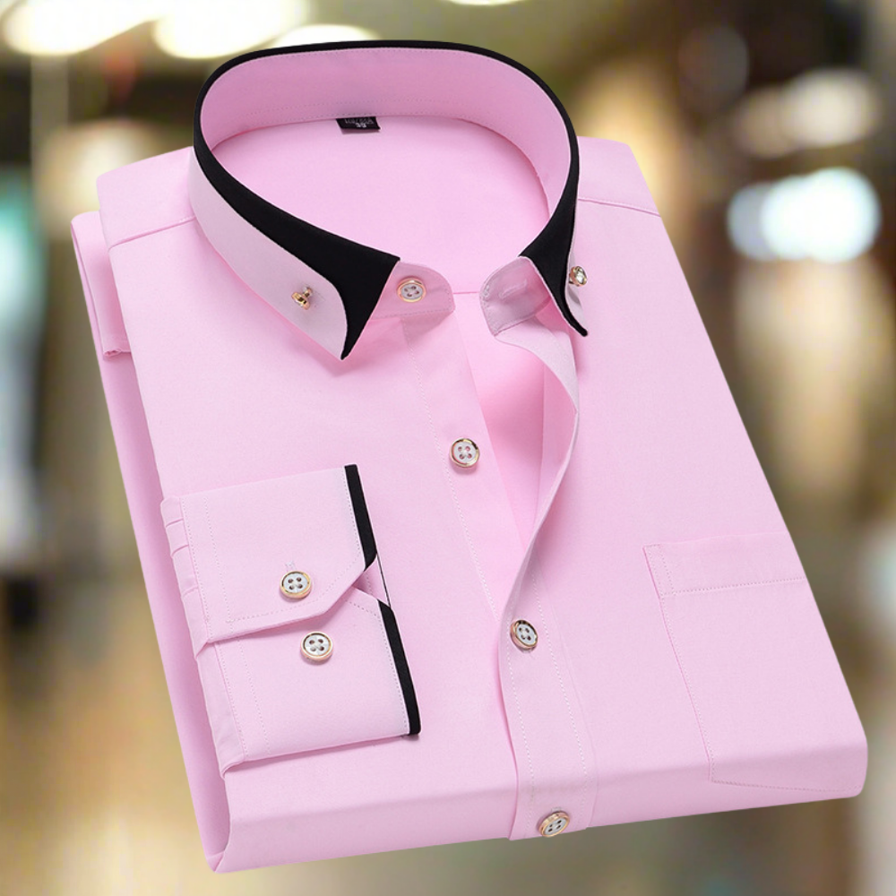 ARVID – エレガント コントラストカラーシャツ